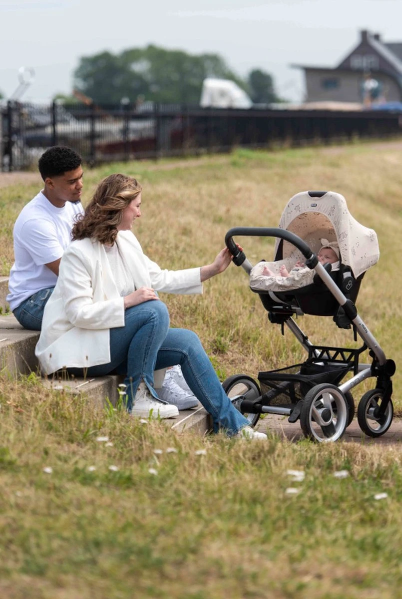 Dooky Seat Cover 0+ Autostoelhoes - Romantic Leaves Black - Afbeelding 4