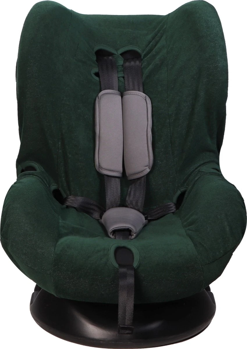 MamaLoes Badstof Emerald Green Groep 1+ Autostoelhoes ML6383