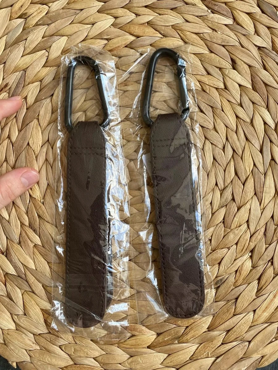 Kinderwagen Tassenhaak | Set Van 2 | Tas Hanger | Verstevigde Klittenband - 2 Stuks Zwart - Afbeelding 3