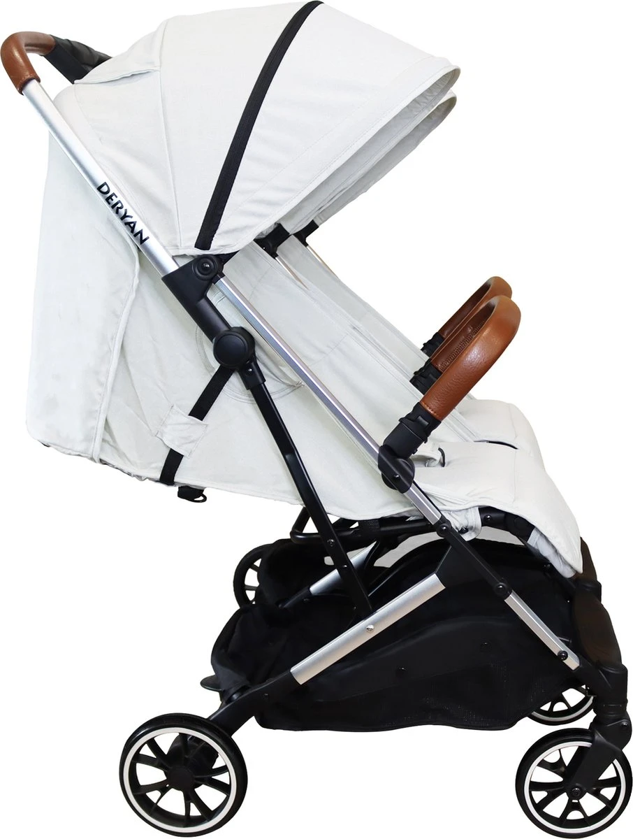 Deryan Luxe Rolo X2 Dubbele Buggy - Duo Buggy - Creme - Afbeelding 2