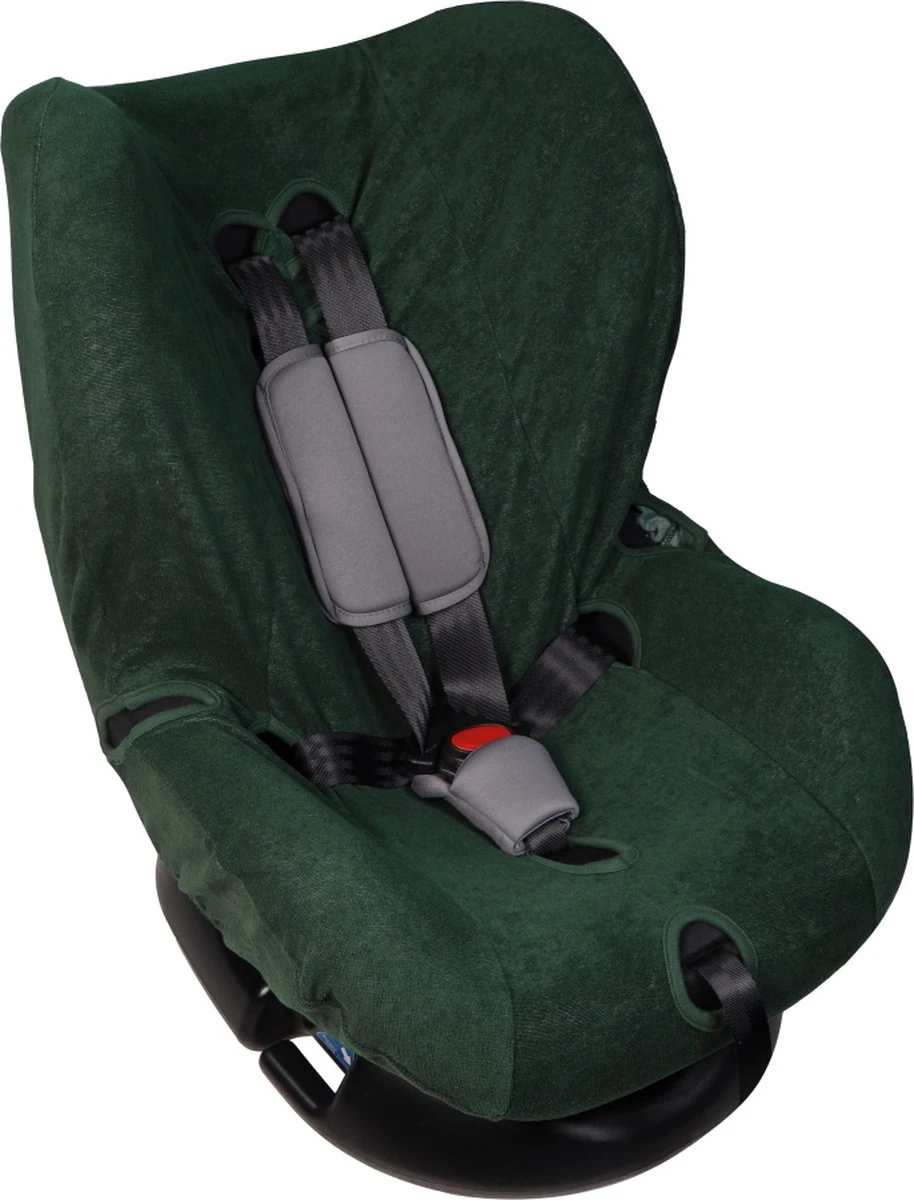 MamaLoes Badstof Emerald Green Groep 1+ Autostoelhoes ML6383 - Afbeelding 2