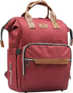 Periwinkle - Luiertassen - Waterproof Baby Verzorgingstas - Baby Rugzak - Luiertas - Verzorgingstas - Linnen - Bordeaux