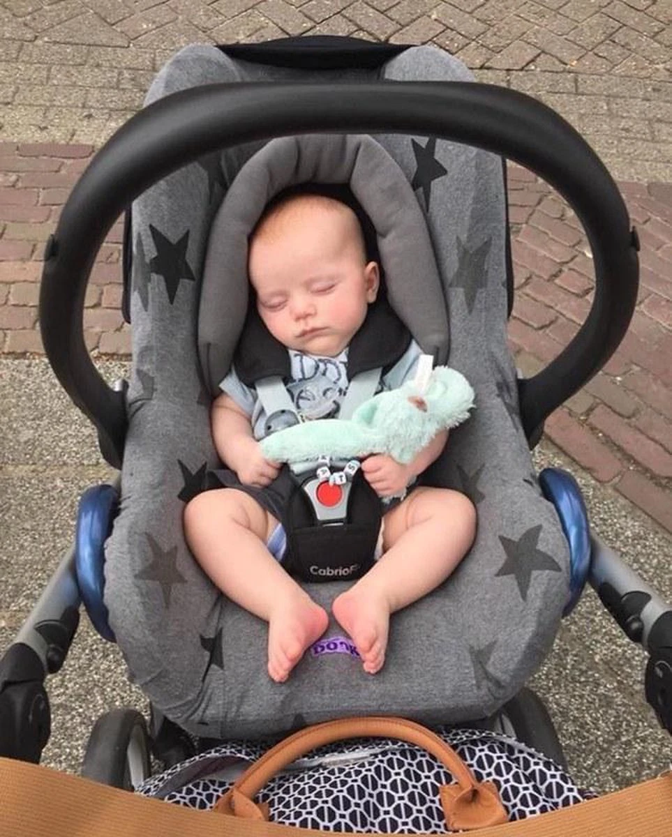 Dooky Seat Cover 0+ Autostoel Hoes - Grey Star - Afbeelding 4