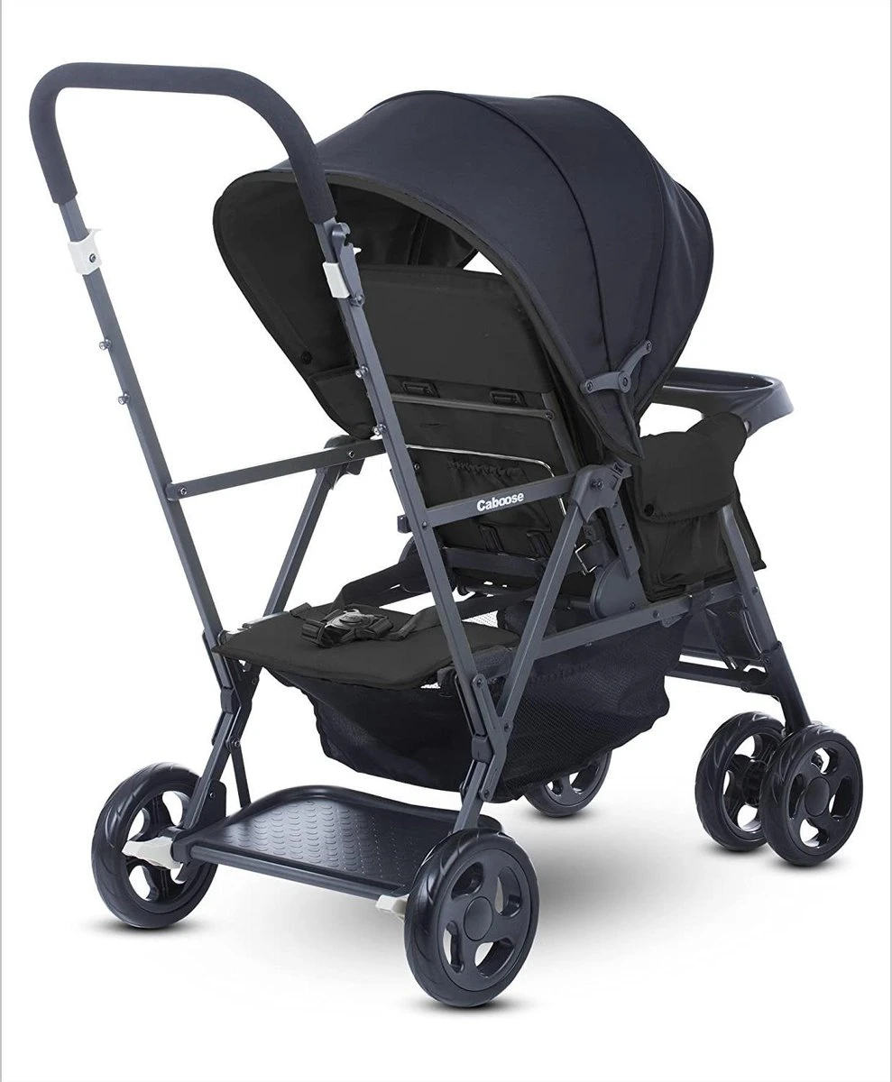 Joovy Caboose Graphite Stand On Tandem Buggy - Zwart - Duo Buggy - Dubbele Buggy - Afbeelding 2