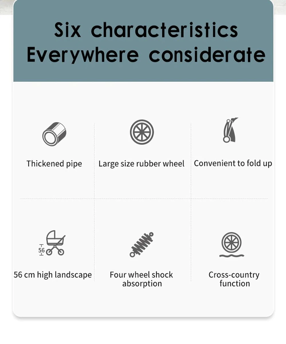 Luxe Kinderwagen 3 In 1 - Wandelwagen - Kinderwagen 3-in-1 Incl Autostoel - Kinderwagen Maxi Cosi – Buggy 3 In 1 - Newborn - Zwart/goud - Afbeelding 9